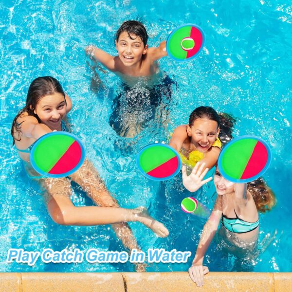 Qrooper Kids Toys Toss and Catch Game Set - Beach Toys Pool Toys Outdoor Toys for Kids Ages 4-8, Classic Outdoor Games, Beach Games, Yard Games for Kids Adults Family Outside Games - Image 4