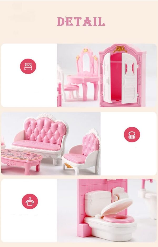 20 Pcs Mini Bathroom Set 1:12 Mini Living Room Set Miniature Accessories Miniature Furniture Accessories Model for Mini Dreamhouse - Image 5