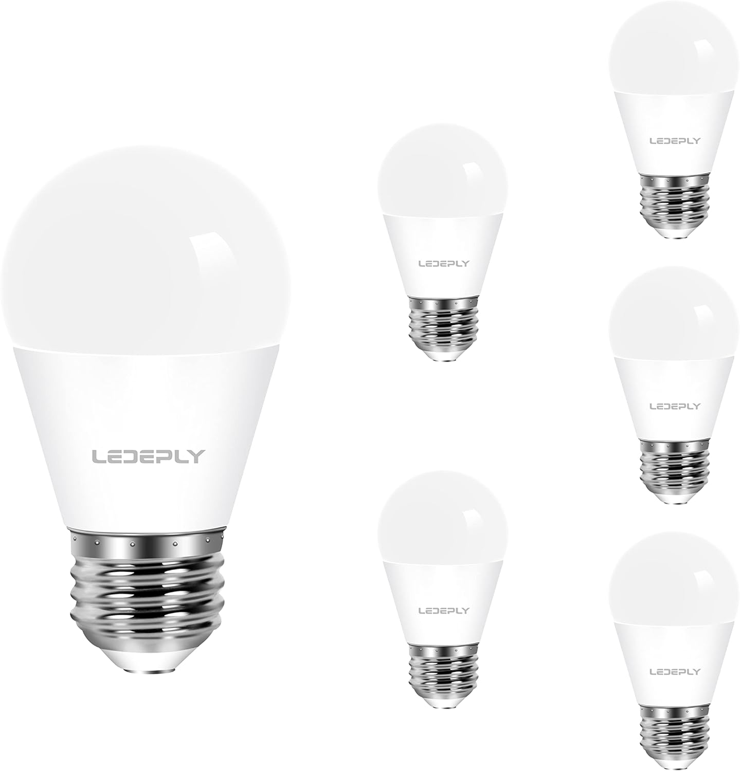 LEDEPLY A15 LED Bulb, E26 Base Light Bulb, Dimmable, 5.5W=40W, 500LM, Warm White 2700K, LED Light Bulb, Home Appliance Bulb, 6 Pack - Image 8