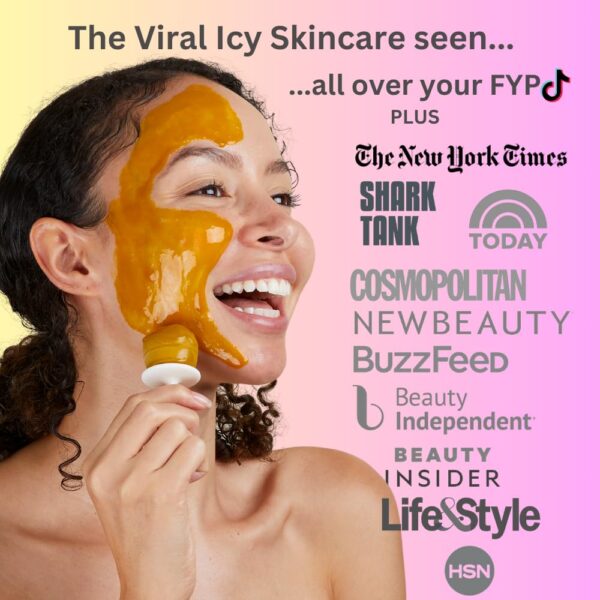 Beauty Pops by Love & Pebble- Turmeric Mask Glow Enzyme Icy Facial Kit| Viral On TikTok| As seen on Shark Tank beauty | Korean Face Mask Skincare made with turmeric, aloe, banana, papaya - Image 6