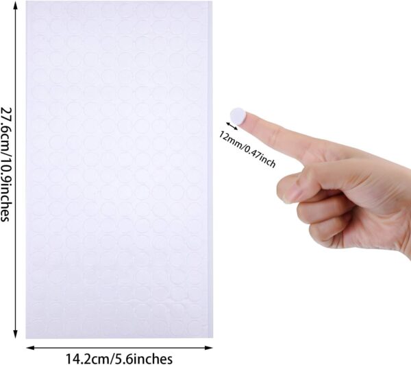 2400 Pieces Foam Dots Dual-Adhesive 3D Foam Tapes Foam Pop Dots Adhesive Mount for Craft DIY Art or Office Supplies, 12 Sheets, Round (0.47 Inch) - Image 3