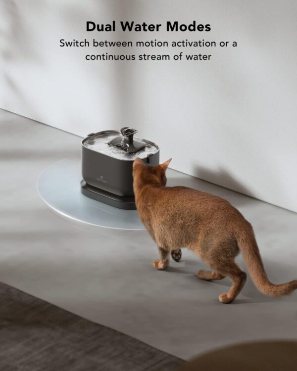 PETLIBRO Cat Water Fountain, Wireless Pet Fountain Battery Operated,2.5L/84oz Dockstream Automatic Dog Water Dispenser for Drinking with Quiet Pump Inside Stainless Steel Tray Easy Clean BPA-Free - Image 6