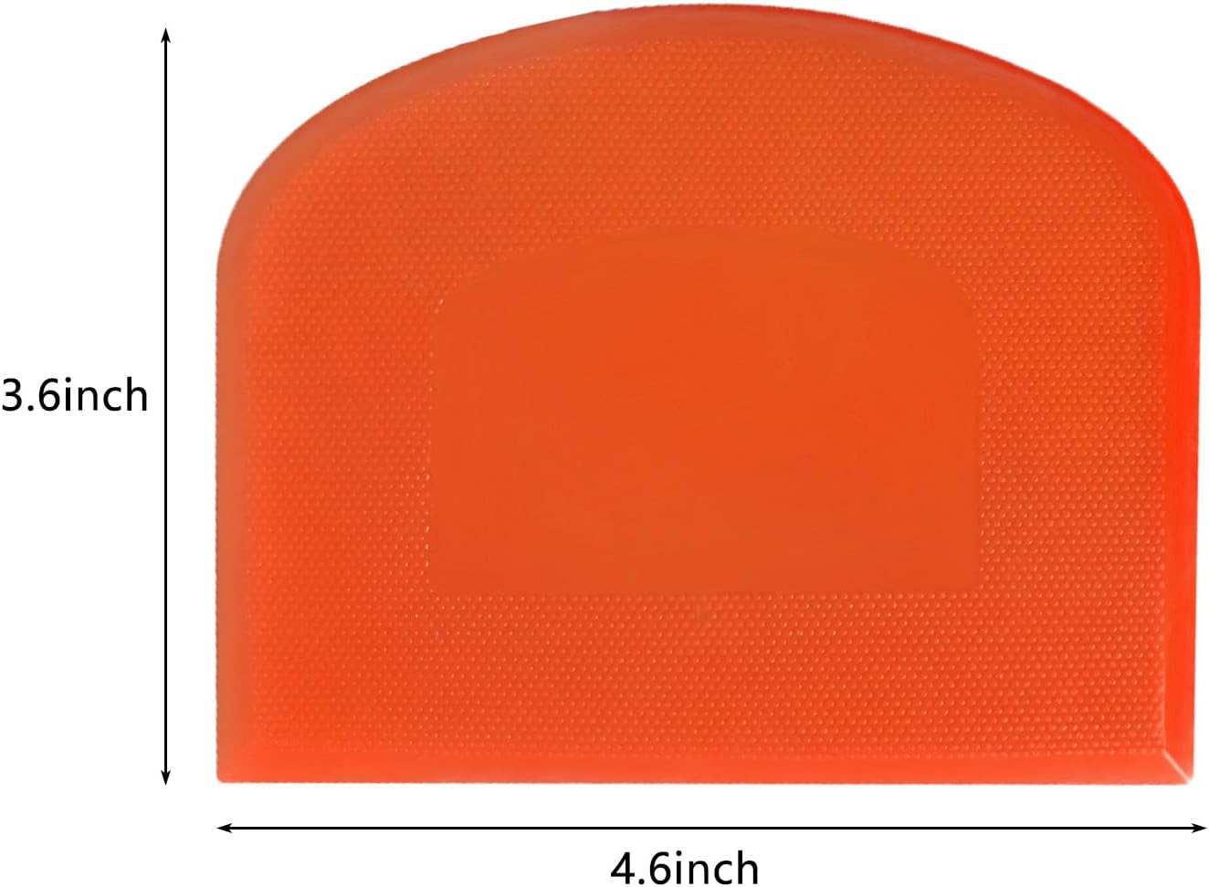 Dough Bowl Spatula & Bench Scraper,Multipurpose Kitchen Tool (2, White&Orange) - Image 2