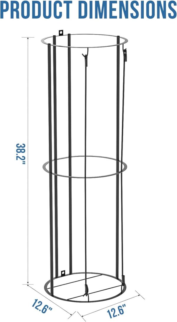 MOYOHIM Garage Ball Storage Vertical Ball Rack, Basketball Soccer Ball Holder Wall Mount, Ball Cage Storage Rack for Balls, Sports Ball Organizer for Kids Room, Garage, Home - Easy to Assemble - Image 2