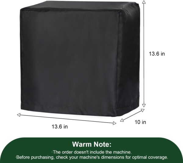 FlexiDapt Coffee Machine Cover, Universal Waterproof Shield for Countertop Appliances in Home, Garage and Office, Black - Image 2