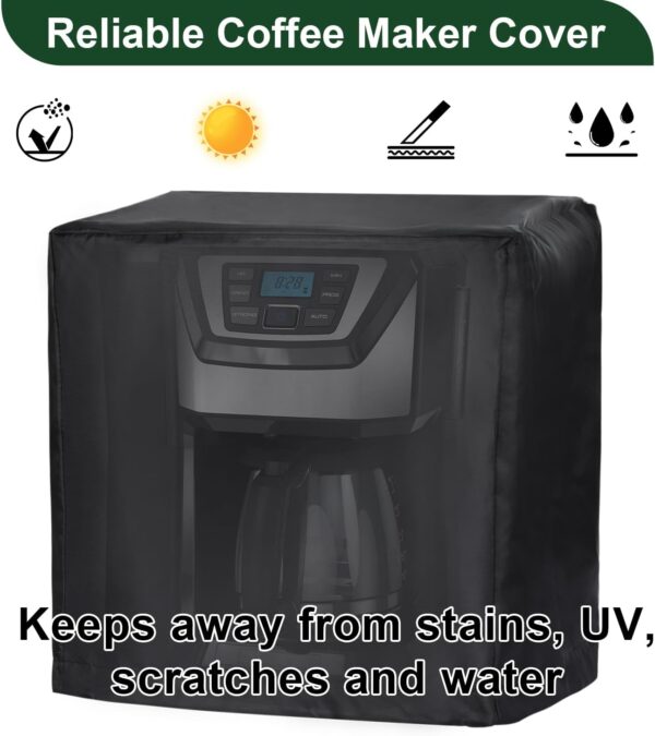 FlexiDapt Coffee Machine Cover, Universal Waterproof Shield for Countertop Appliances in Home, Garage and Office, Black - Image 5