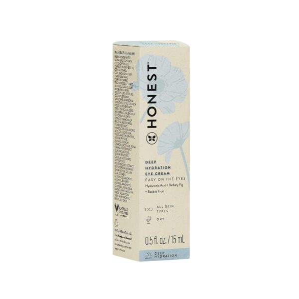 Honest Beauty Deep Hydration Eye Cream for All Skin Types | Plumps + Hydrates | Hyaluronic Acid, Chamomile, Calendula | EWG Verified + Cruelty Free | 0.5 fl oz - Image 7