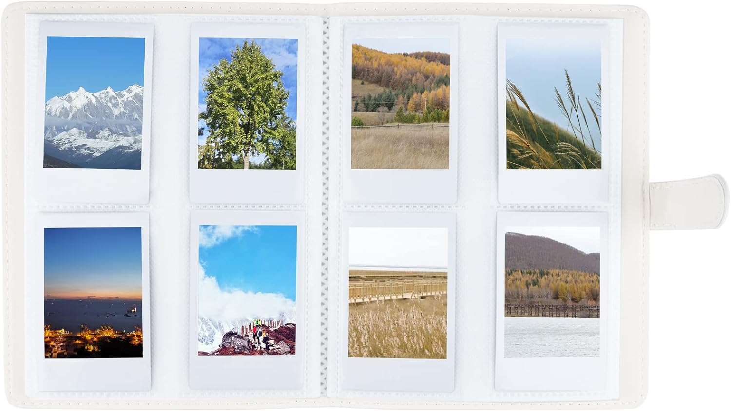 Hapeper 128 Pockets Photo Album Compatible with Fujifilm Instax Mini 12 11 9 8 90 70 40 Instant Camera Films and 2x3 Inch Photo Paper (White) - Image 2