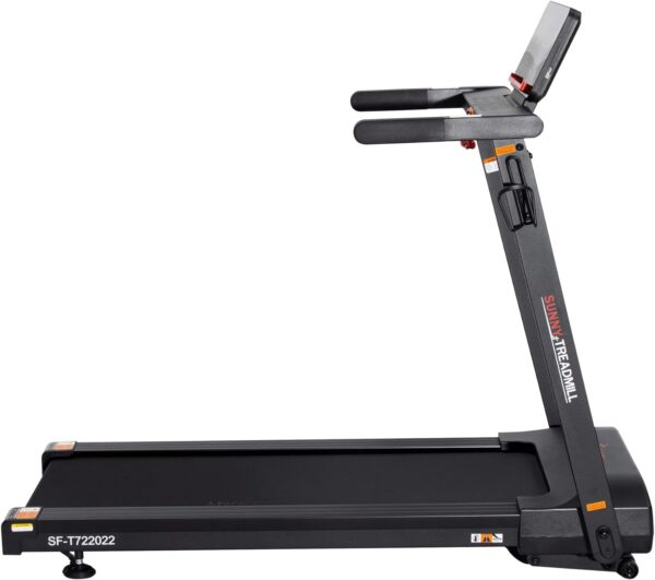 Sunny Health & Fitness Interactive Slim Folding Treadmill with Advanced Brushless Technology, Enhanced Stabilization - Image 9