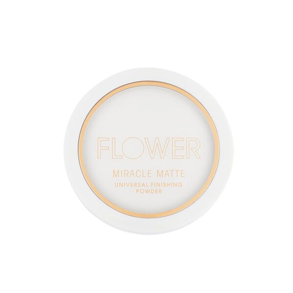 FLOWER BEAUTY By Drew Barrymore Miracle Matte Finishing Powder - Smoothing & Ultrafine Silky Formula Makeup Finishing Powder, Flatters all Skin Tones with Matte Finish, Includes Mirror & Sponge (Universal)