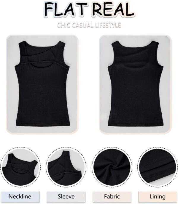 Ladybranch Womens Summer Tank Tops Cut Out Front Ribbed Fitted Sexy Casual Sleeveless Shirts - Image 3