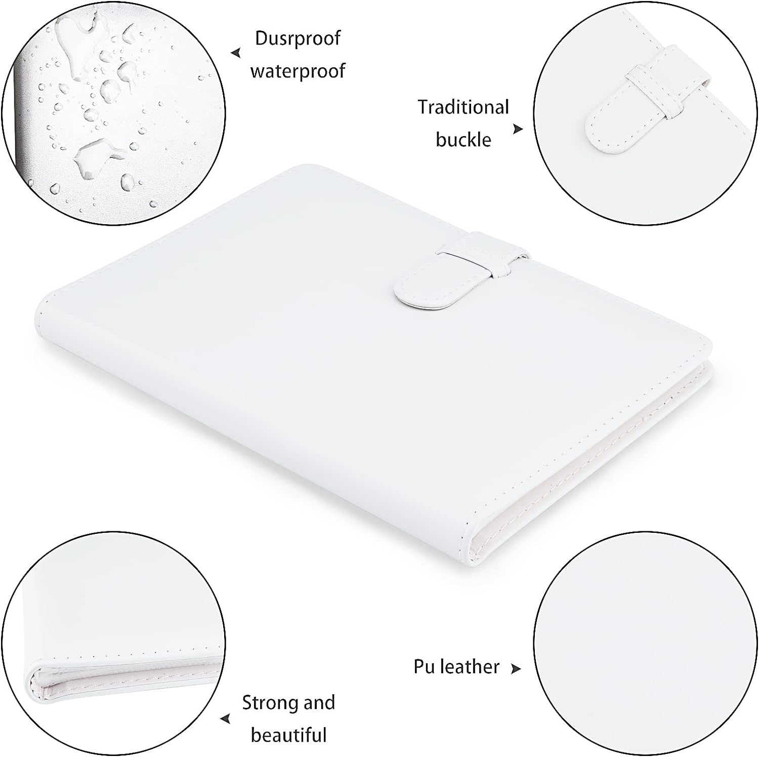 Hapeper 128 Pockets Photo Album Compatible with Fujifilm Instax Mini 12 11 9 8 90 70 40 Instant Camera Films and 2x3 Inch Photo Paper (White) - Image 4