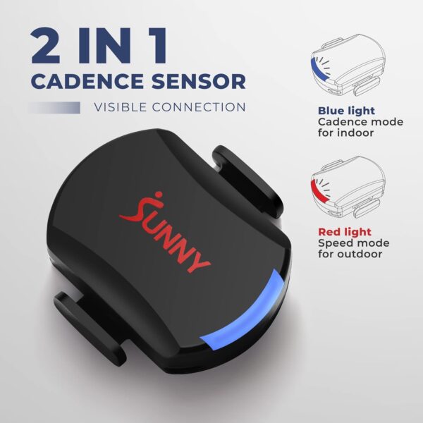 Sunny Health & Fitness Exercise Cycling 2-in-1 Cadence/RPM + Speed Sensor for Indoor or Outdoor Bikes - Image 3