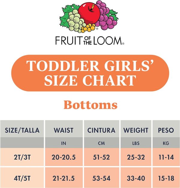 Fruit of the Loom Toddler Girls' Tag-Free Cotton Underwear - Image 3