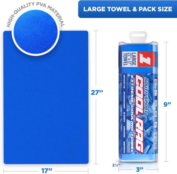 Cool RAG Extreme Cooling Towel for Heat Relief - PVA Cooling Towel for Workout, Gym, Running and for Other Outdoor Sports - Cooling Rag for Neck - Cool Towel for Quick Cooling - Image 8