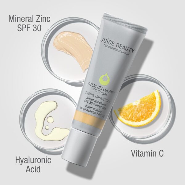 Juice Beauty Stem Cellular CC Cream with Zinc SPF 30, Color-Correcting Face Moisturizer, 1.7 Fl Oz - Image 2