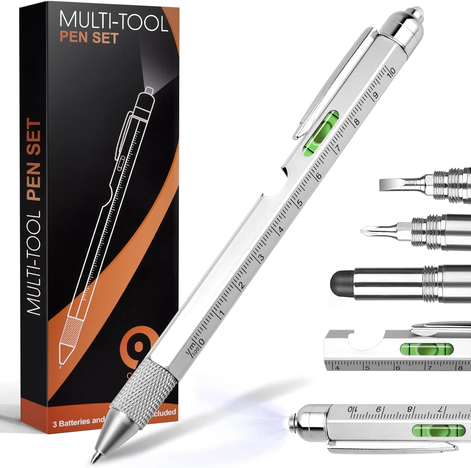 Father’s Day Dad Gifts, 9 in 1 Multitool Pen, Cool Gadgets Tools for Men, Gifts for Boyfriend, Stocking Stuffers for Men Him, Unique Stuff Gifts for Men Boyfriend Husband Friends Grandpa
