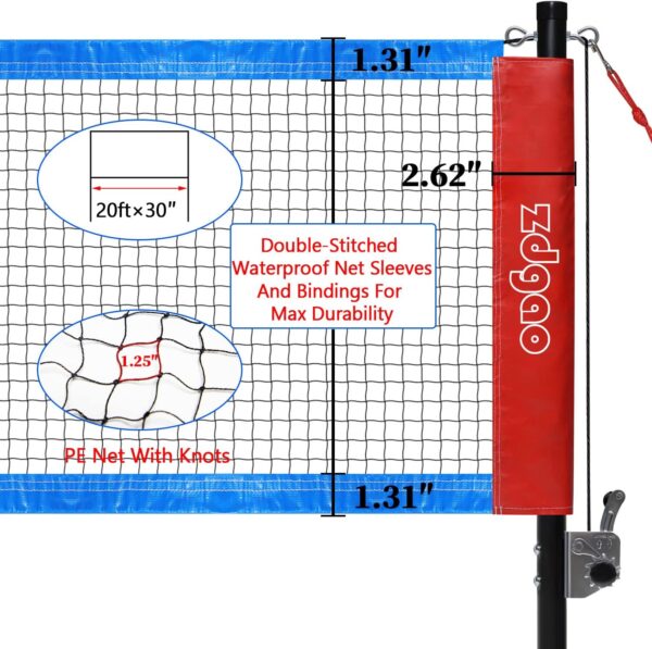 Zdgao Badminton Sets for Backyards with Net | Portable Badminton Net with Winch System, Aluminum Badminton Rackets Set of 4, 3 Nylon Shuttlecocks, Boundary Line and Durable Carrying Bag - Image 3