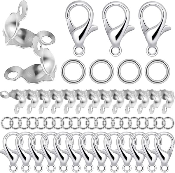 BOYIVI 1000 Pieces Jewelry Making Accessories Set (Silver)