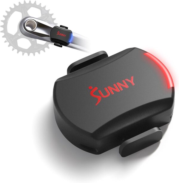 Sunny Health & Fitness Exercise Cycling 2-in-1 Cadence/RPM + Speed Sensor for Indoor or Outdoor Bikes