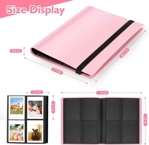 Hearoo 160 Pockets Photo Album with Colorful Stickers for Fujifilm Instax Mini LiPlay EVO Polaroid Snap SnapTouch PIC-300 Z2300 Mint Zip Instant Camera Printer (Pink) - Image 5