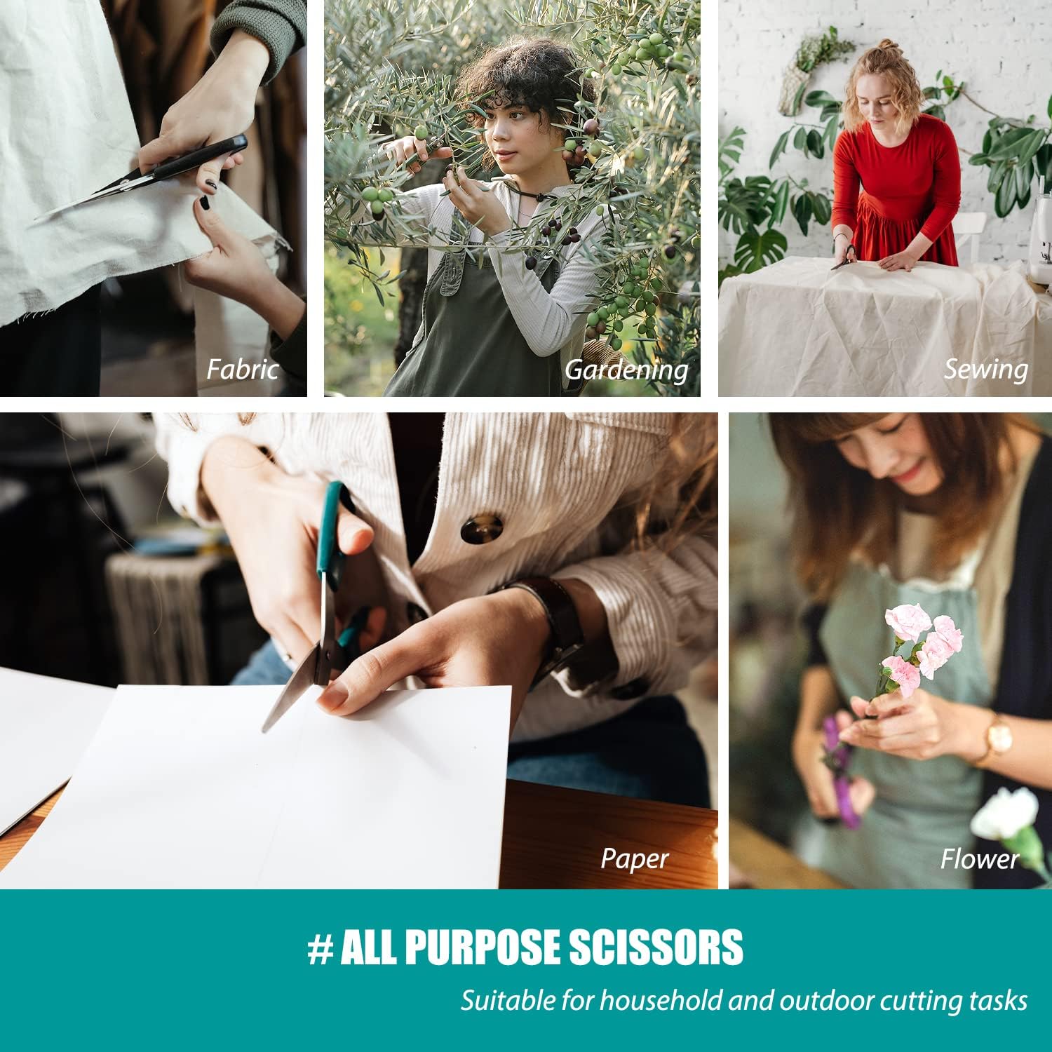 KUNIFU Scissors All Purpose Heavy Duty Mirco-Serrated Blade, Kitchen Shears Dishwasher Safe, Ultra Sharp Stainless Steel Kitchen Gadgets, Cooking Cutter for Chicken, Meat, Poultry, Fish, Herbs, Grape - Image 9