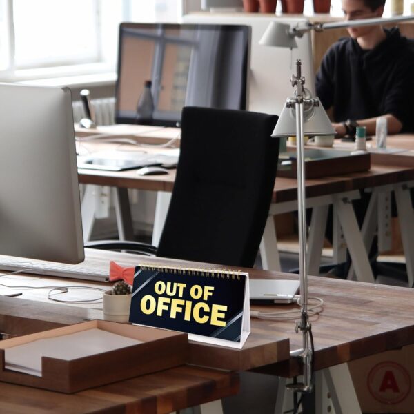 Funny Desk Signs 30 Flip-Over Messages Desktop Novelty Gifts For Colleagues Office Supplies Desk Accessories - Image 6