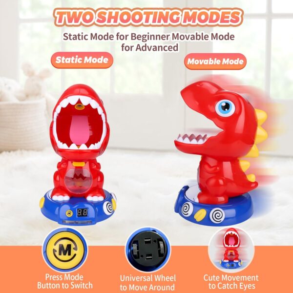 Kssvzz Movable Dinosaur Shooting Toys for 4 5 6 7 8 Year Old Boys Girls - Dinosaur Shooting Game with Score Record, Mist Spray, Light & Sound, Kids Christmas Birthday Gift - Image 3