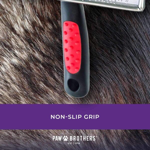 Ryan's Pet Supplies Paw Brothers Soft Flat Slicker Brush for Dogs, Grooming Brush Small and Medium Dogs, Coated Tips, Gentle on Skin, Maximum Coverage, Medium - Image 5