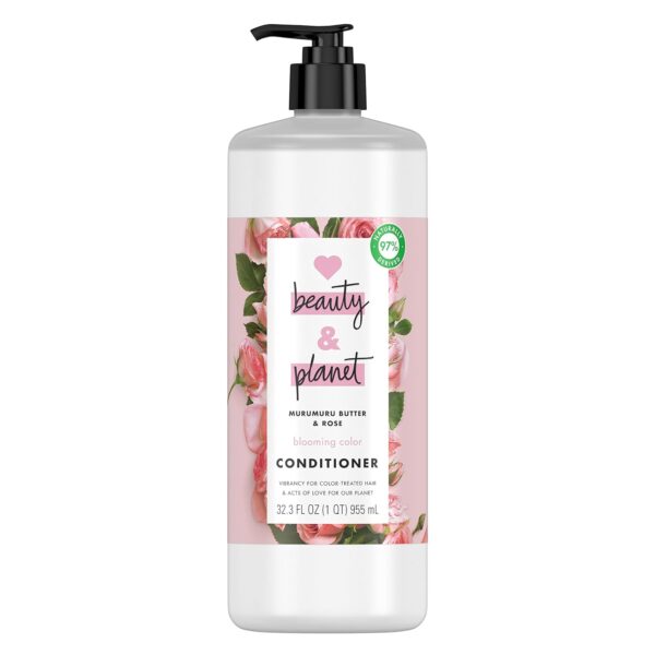 Love Beauty And Planet Blooming Hair Conditioner for Color Treated Hair Murumuru Butter & Rose Paraben & Silicone Free & Vegan Hair Care, 32.3 Fl Oz