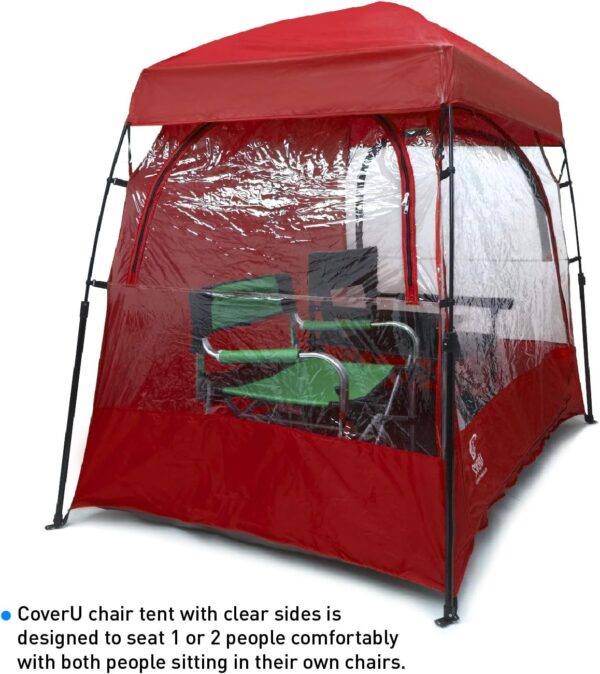 CoverU Sports Tent Pod For 3-4 People - RAIN or Sun Protection – NEW Large Pop Up Climate Canopy Shelter – Soccer, Football, Softball & Other Sporting Events and Parades - Patented and Patents Pending - Image 7