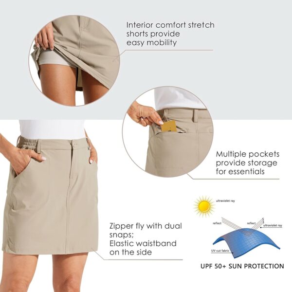 Willit Women's Skorts Golf Casual Skort Skirts UPF 50+ Quick Dry Zip Pockets Outdoor Hiking - Image 4