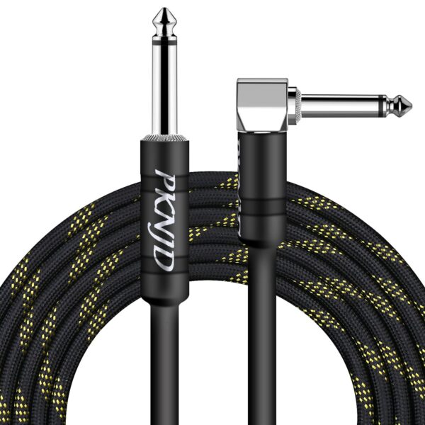 PKNJD 10FT TS 1/4 Inch Guitar Cable - Premium Quality Instrument Cable for Electric Guitars and Bass - Straight/Right Angle Connectors - Pro Audio Performance (Straight, 10FT) - Image 2