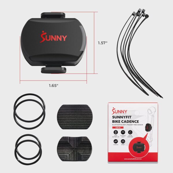 Sunny Health & Fitness Exercise Cycling 2-in-1 Cadence/RPM + Speed Sensor for Indoor or Outdoor Bikes - Image 6