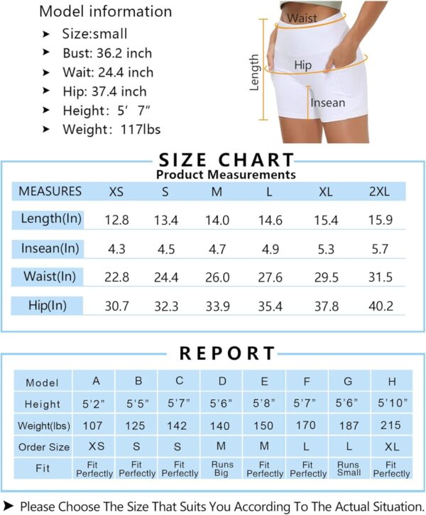 THE GYM PEOPLE High Waist Yoga Shorts for Women's Tummy Control Fitness Athletic Workout Running Shorts with Deep Pockets - Image 7