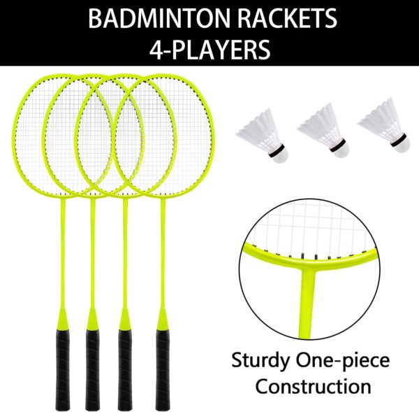 Zdgao Badminton & Volleyball Combo Set - Professional Volleyball Net for Lawn, Backyard, Easy Set up Volleyball Set with Carry Bag, Boundary Line for Family Fun - Image 6