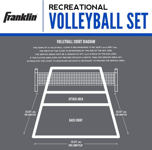 Franklin Sports Volleyball and Badminton Set - Image 9