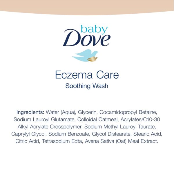 Baby Dove Soothing Baby Body Wash Eczema Care 2 Count To Soothe Delicate Baby Skin No Artificial Perfume or Color, Paraben Free, Phthalate Free 13 oz - Image 8