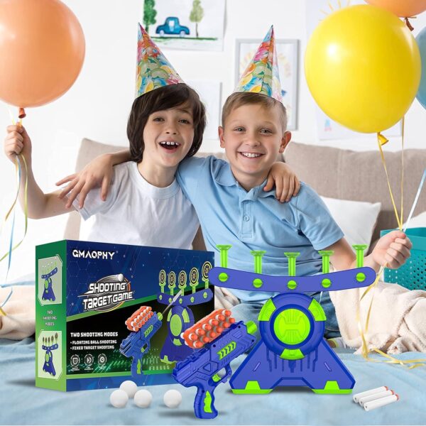 GMAOPHY Shooting Games Toy Gift for Age 5, 6, 7, 8, 9, 10+ Years Old Kids, Glow in The Dark Boy Toy Floating Ball Targets with Foam Dart Toy Blaster, 10 Balls 5 Targets - Image 6