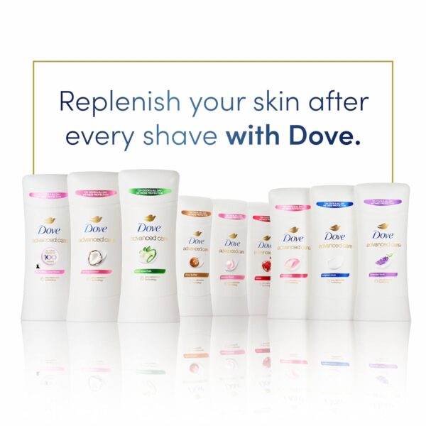 Dove Advanced Care Antiperspirant Deodorant Stick Beauty Finish 4 Count for helping your skin barrier repair after shaving 2.6 oz - Image 9