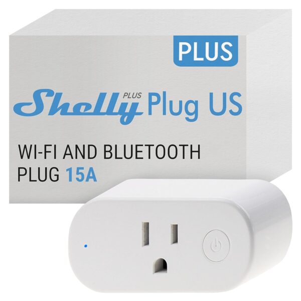 Shelly Plus Plug US | WiFi & Bluetooth Operated Smart Plug with Power Measurement | Home Automation | iOS Android App | Alexa & Google Home Compatible | Monitor Appliances (2 Pack)