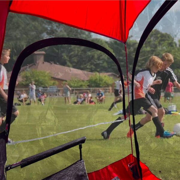 CoverU Sports Tent Pod For 3-4 People - RAIN or Sun Protection – NEW Large Pop Up Climate Canopy Shelter – Soccer, Football, Softball & Other Sporting Events and Parades - Patented and Patents Pending - Image 2