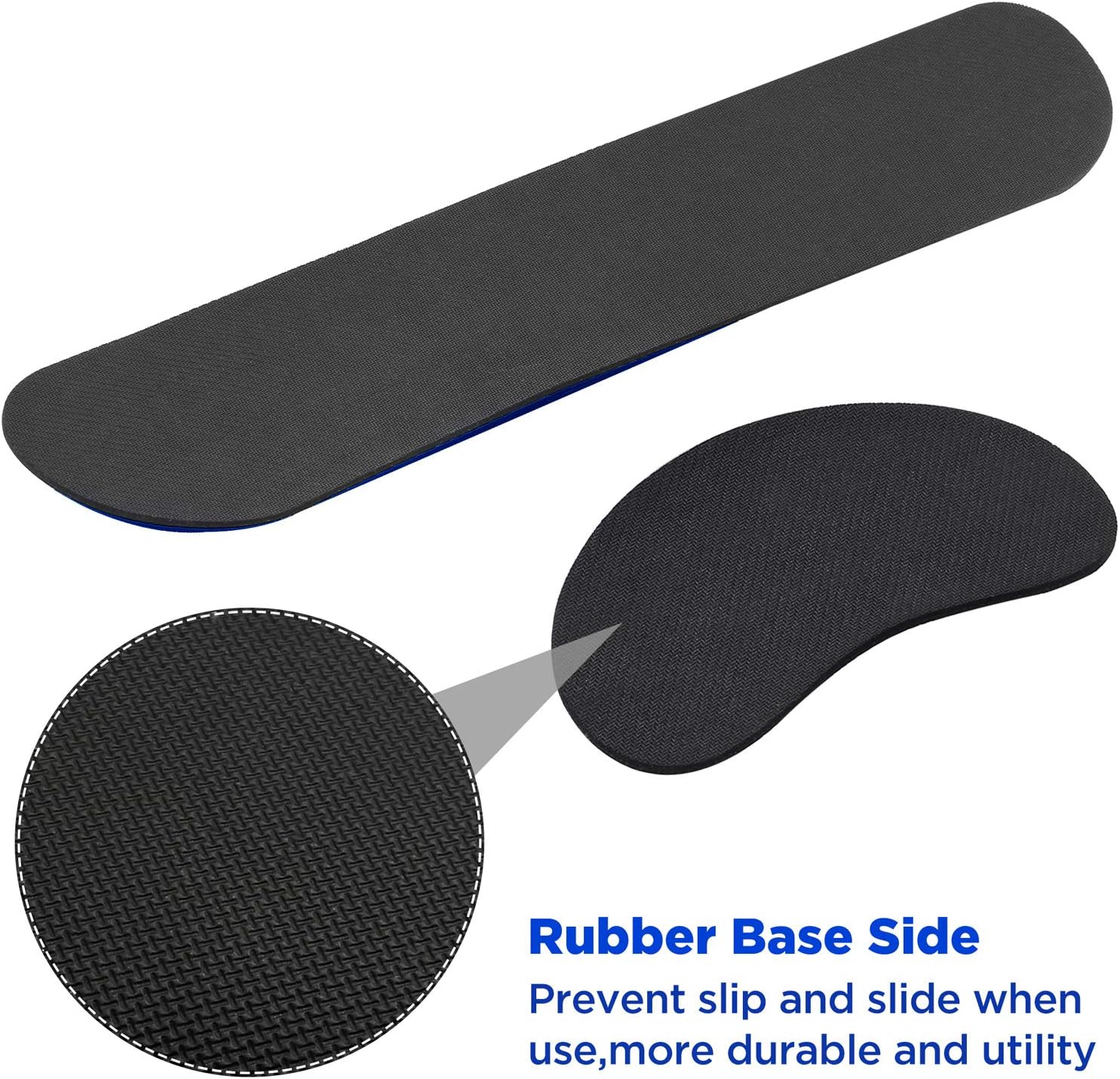 Gimars Superfine Fiber Widen Memory Foam Set Nonslip Blue Mouse Pad Wrist Support & Keyboard Wrist Rest Support for Office, Computer, Laptop & Mac & Comfortable & Lightweight for Typing & Pain Relief - Image 6