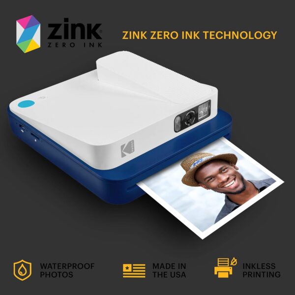 Zink KODAK 3.5x4.25 inch Premium Print Photo Paper (20 Sheets) Compatible with KODAK Smile Classic Instant Camera - Image 3