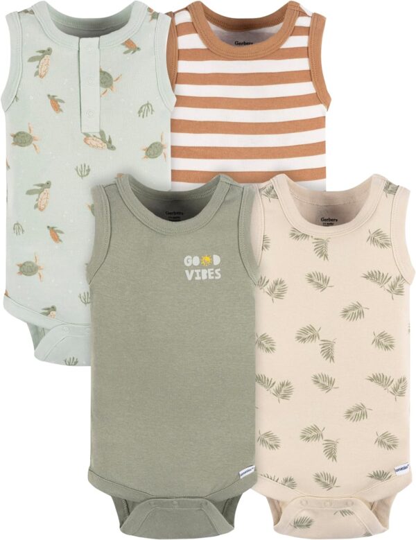 Gerber Baby Boys Multi-Pack Sleeveless Onesies Bodysuit