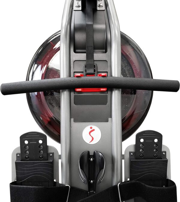 Sunny Health & Fitness Elite Water Rowing Machine with High Resistance Vertical Tank, Optional Exclusive Bluetooth SunnyFit App - Image 8