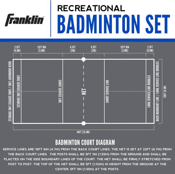 Franklin Sports Volleyball and Badminton Set - Image 8