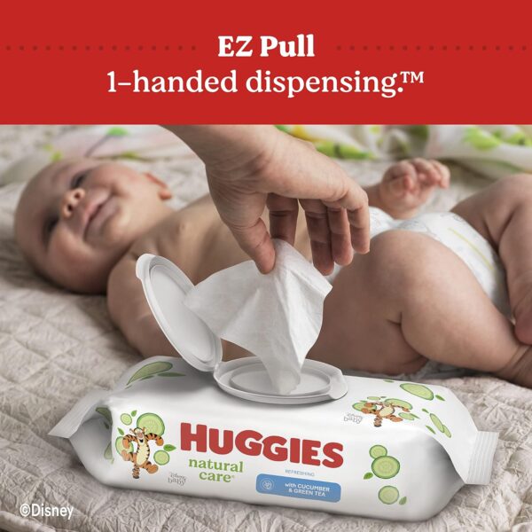 Huggies Natural Care Refreshing Baby Wipes, Scented, 1 Refill Pack (184 Wipes Total) - Image 6