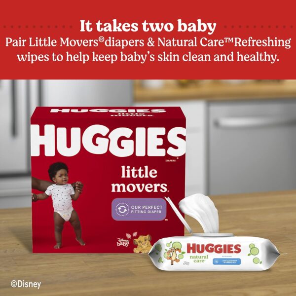 Huggies Natural Care Refreshing Baby Wipes, Scented, 1 Refill Pack (184 Wipes Total) - Image 9