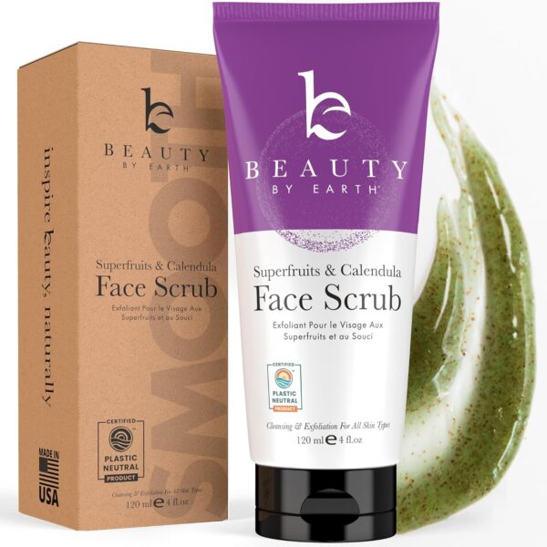 Exfoliating Face Scrub & Exfoliating Face Wash (2 in 1) - Face Exfoliator Scrub, Microdermabrasion Facial Scrub, Exfoliating Scrub in Natural Face Wash Base, Facial Exfoliator, Exfoliante Para La Cara